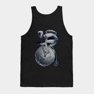 Astronaut Riding a Bike Tank Top